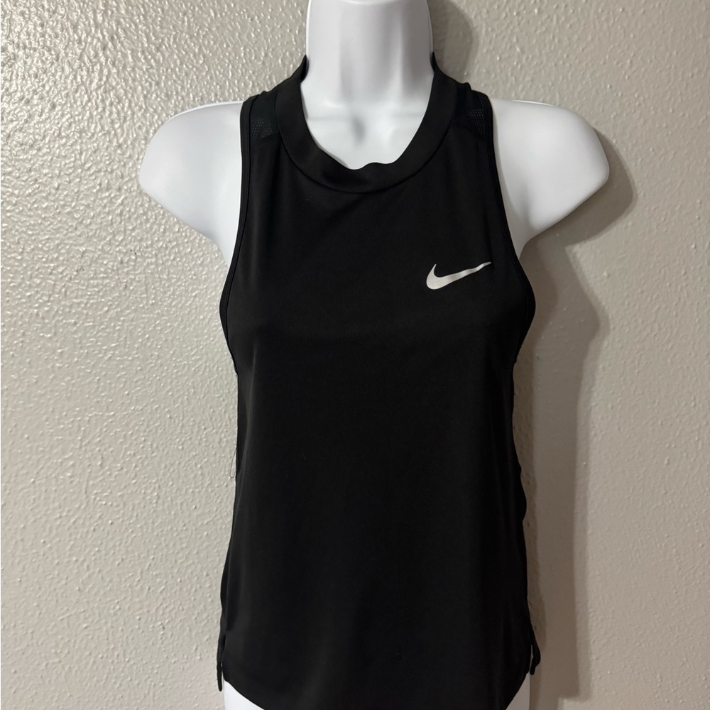 Nike Women's Black and White Tank Top